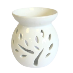 Classic White Oil Burner - Tree Cut-out